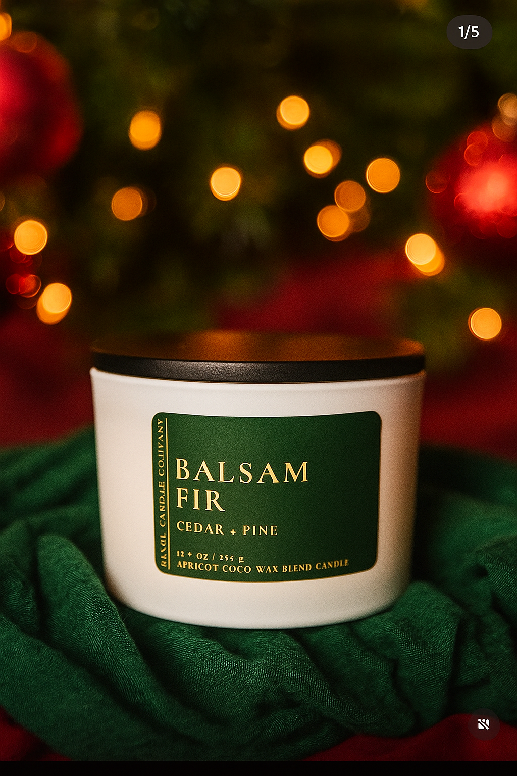 "Balsam Fir" (Cedar + Piney Woods) 12.5 oz & 10 oz Candle