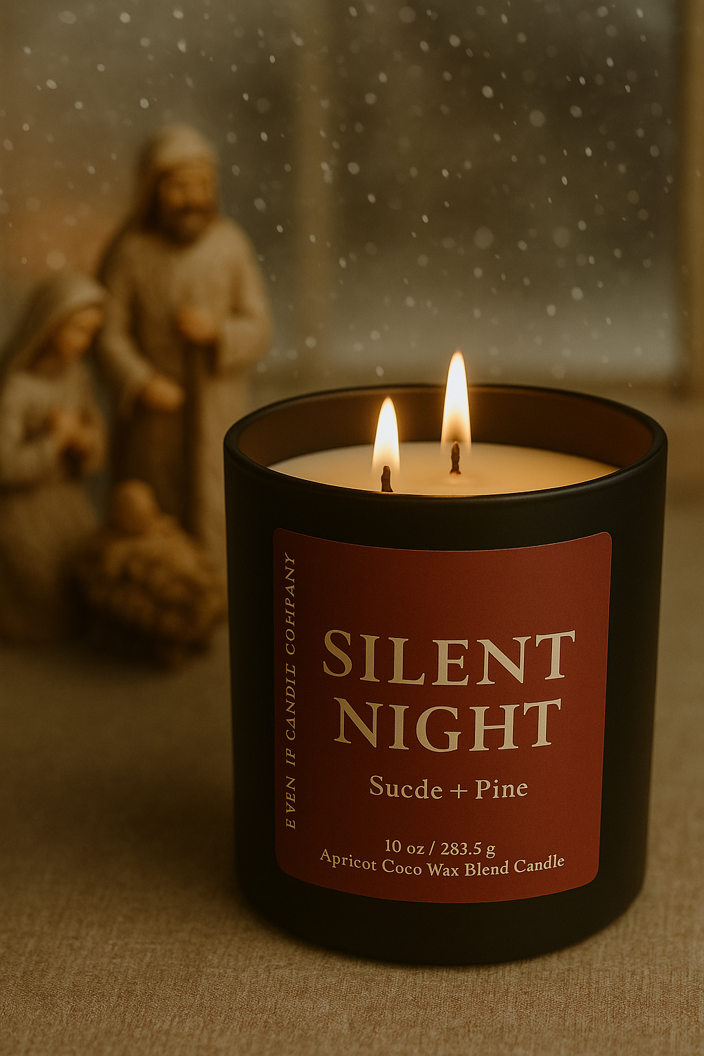 "Silent Night" (Suede + Balsam Fir) 10 oz & 12.5 Candle