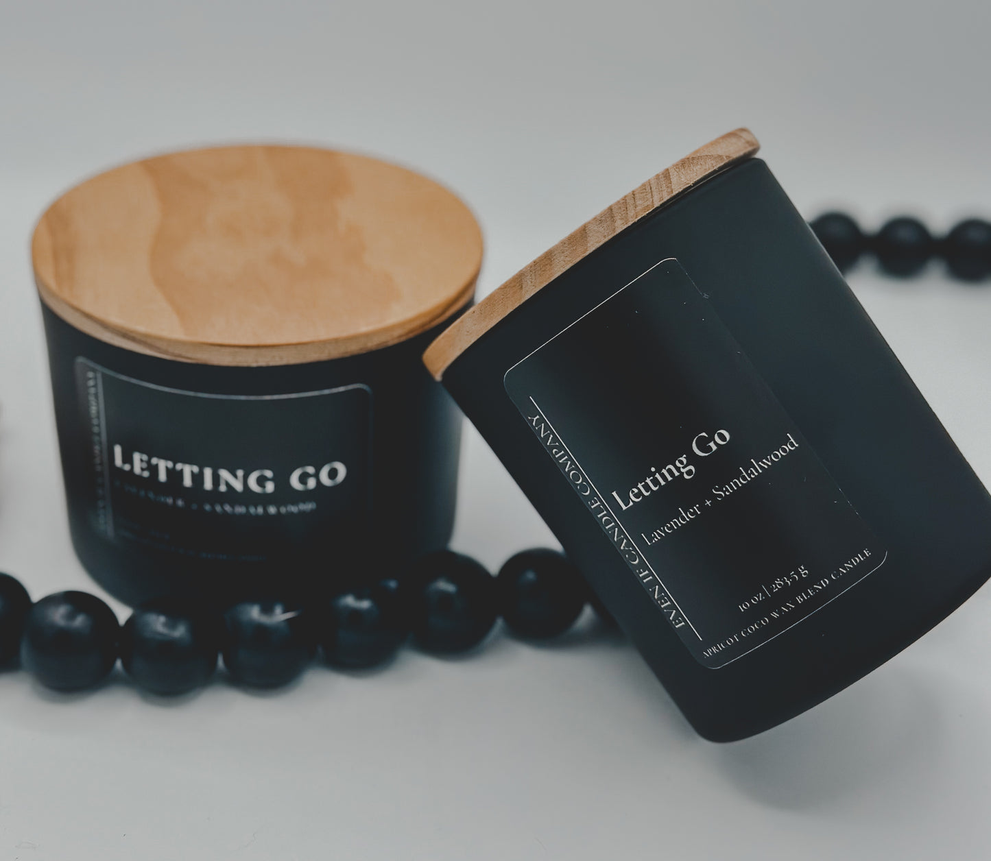 "Letting Go" (Lavender + Sandalwood)- 10 oz, 12.5 oz Matte Black Candle