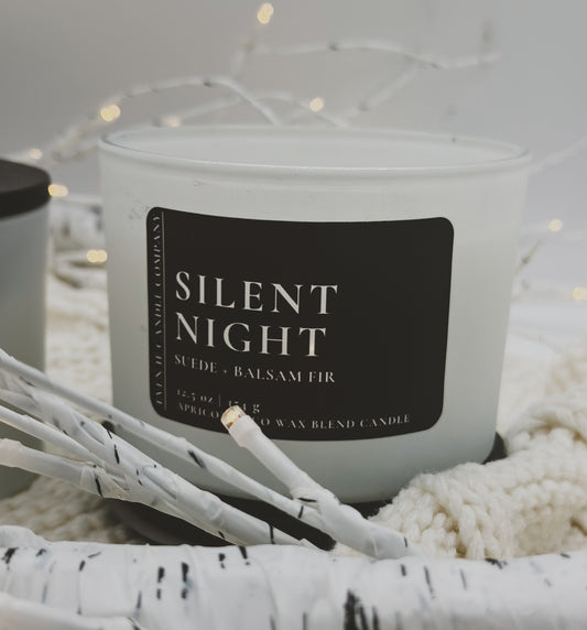 "Silent Night" (Suede + Balsam Fir) 10 oz & 12.5 Candle