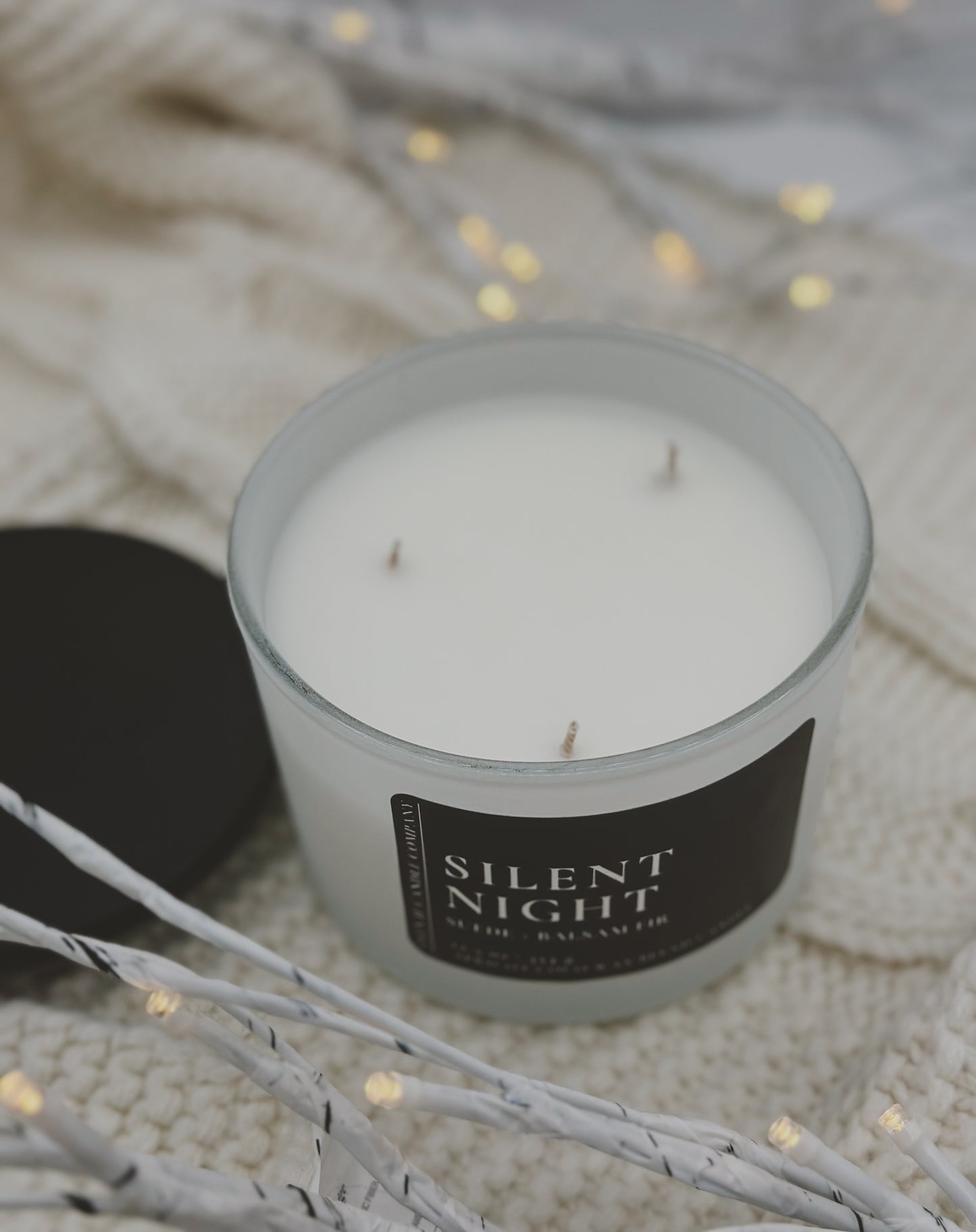 "Silent Night" (Suede + Balsam Fir) 10 oz & 12.5 Candle