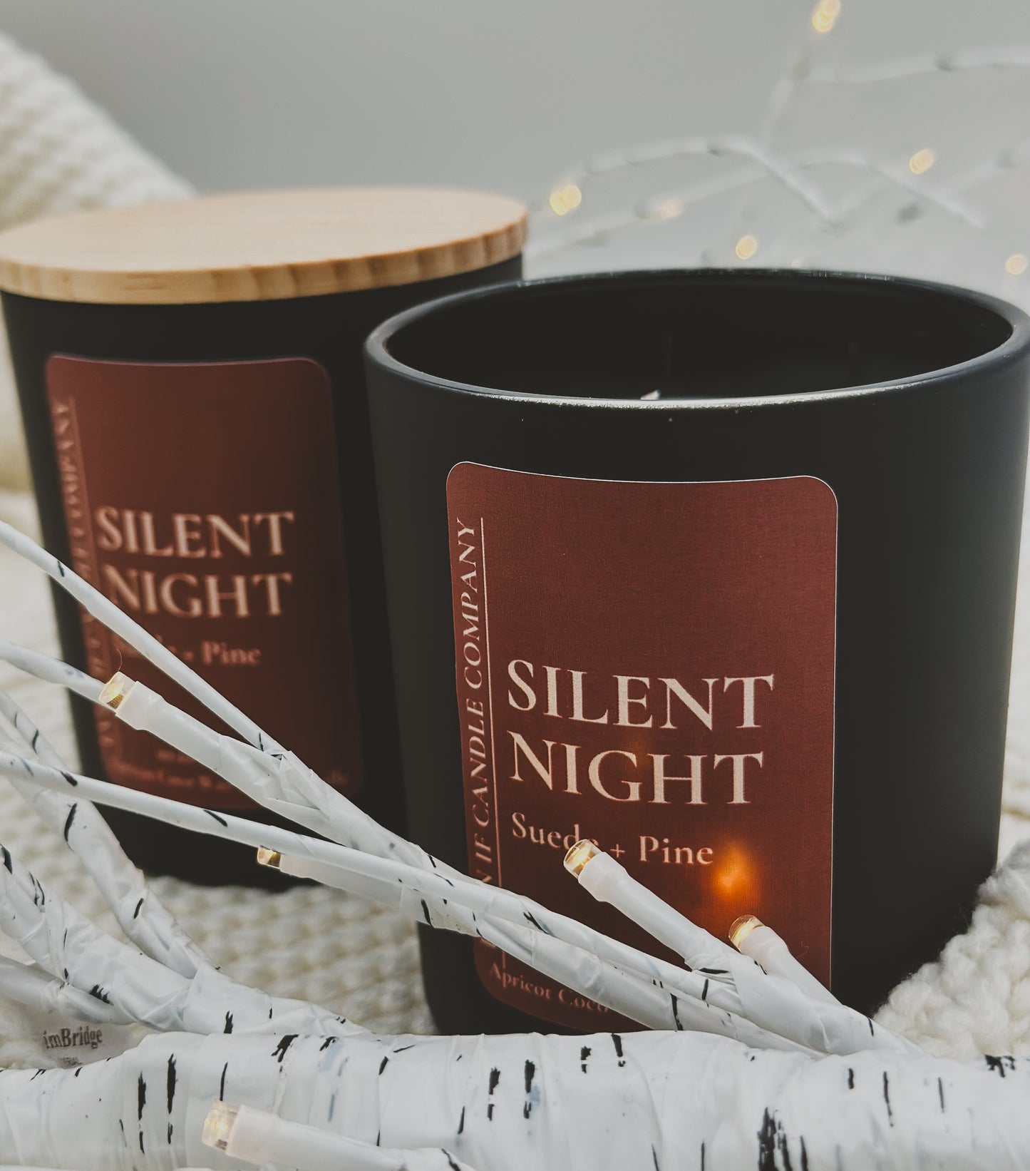 "Silent Night" (Suede + Balsam Fir) 10 oz & 12.5 Candle