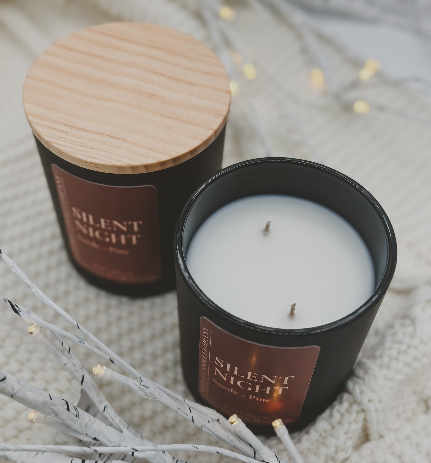 "Silent Night" (Suede + Balsam Fir) 10 oz & 12.5 Candle