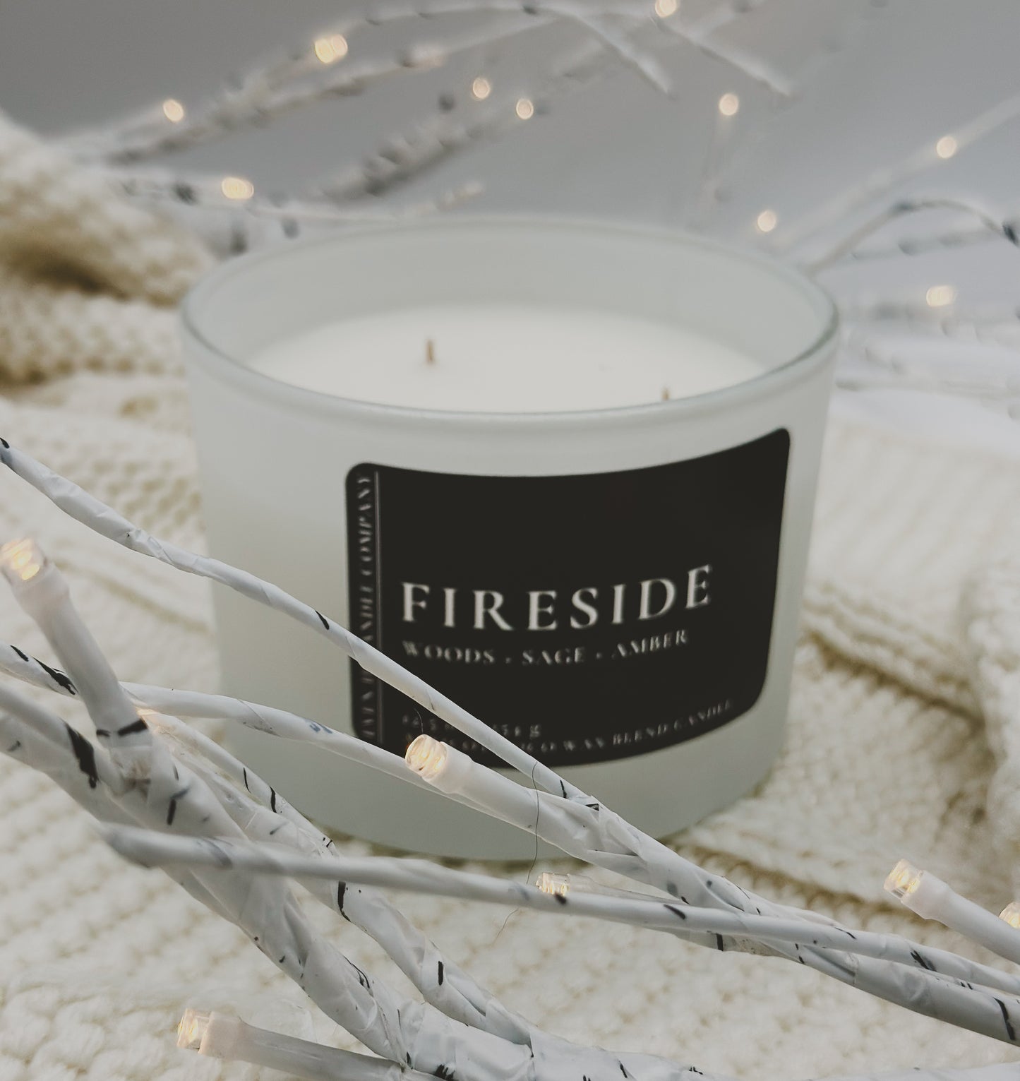 "Fireside" (Woods + Sage + Amber) 10 oz & 12.5 oz Candle